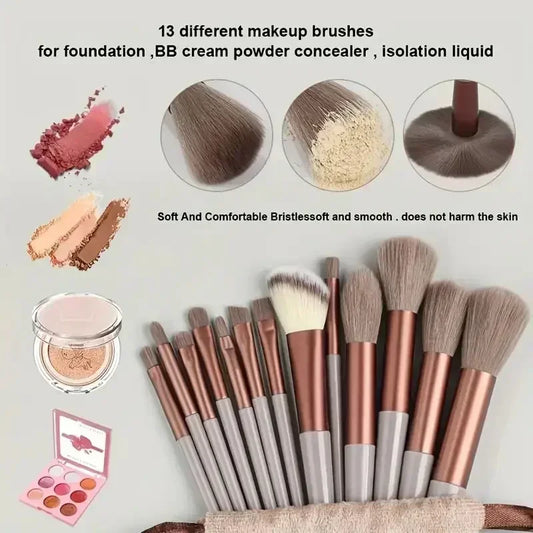 Soft and fluffy makeup brush set